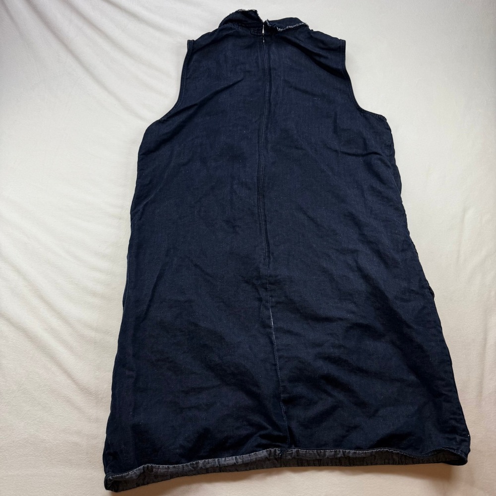 Gap Womens Blue Denim Sleeveless Peter Pan Collar Shift Dress Size M Indigo - Picture 13 of 16